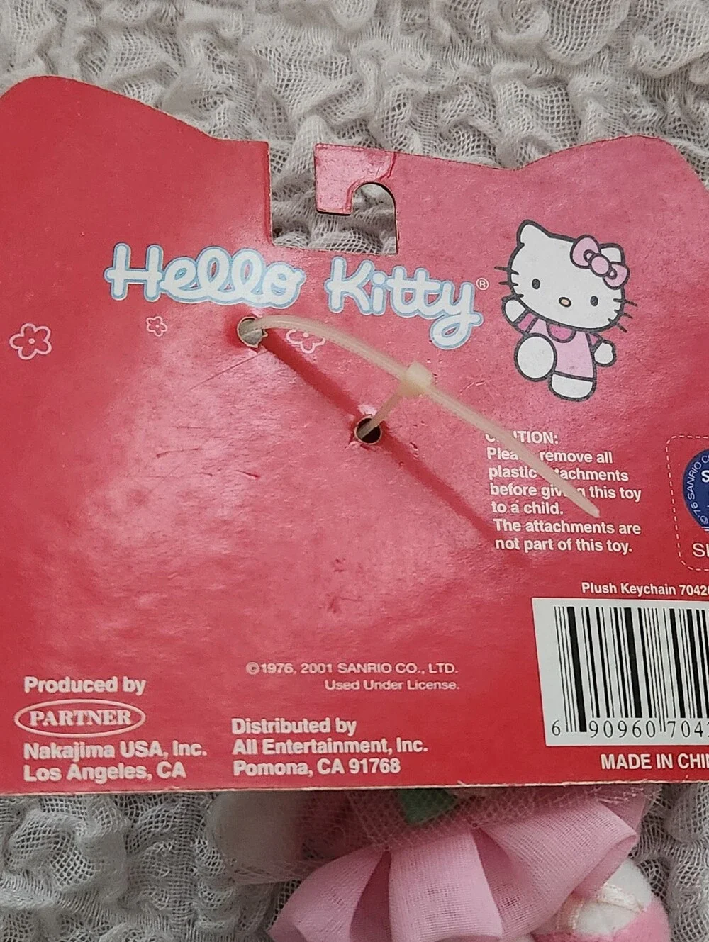 2001 Sanrio Hello Kitty Ballerina Plush Keychain NWT Nakajima Rare Y2K Pink